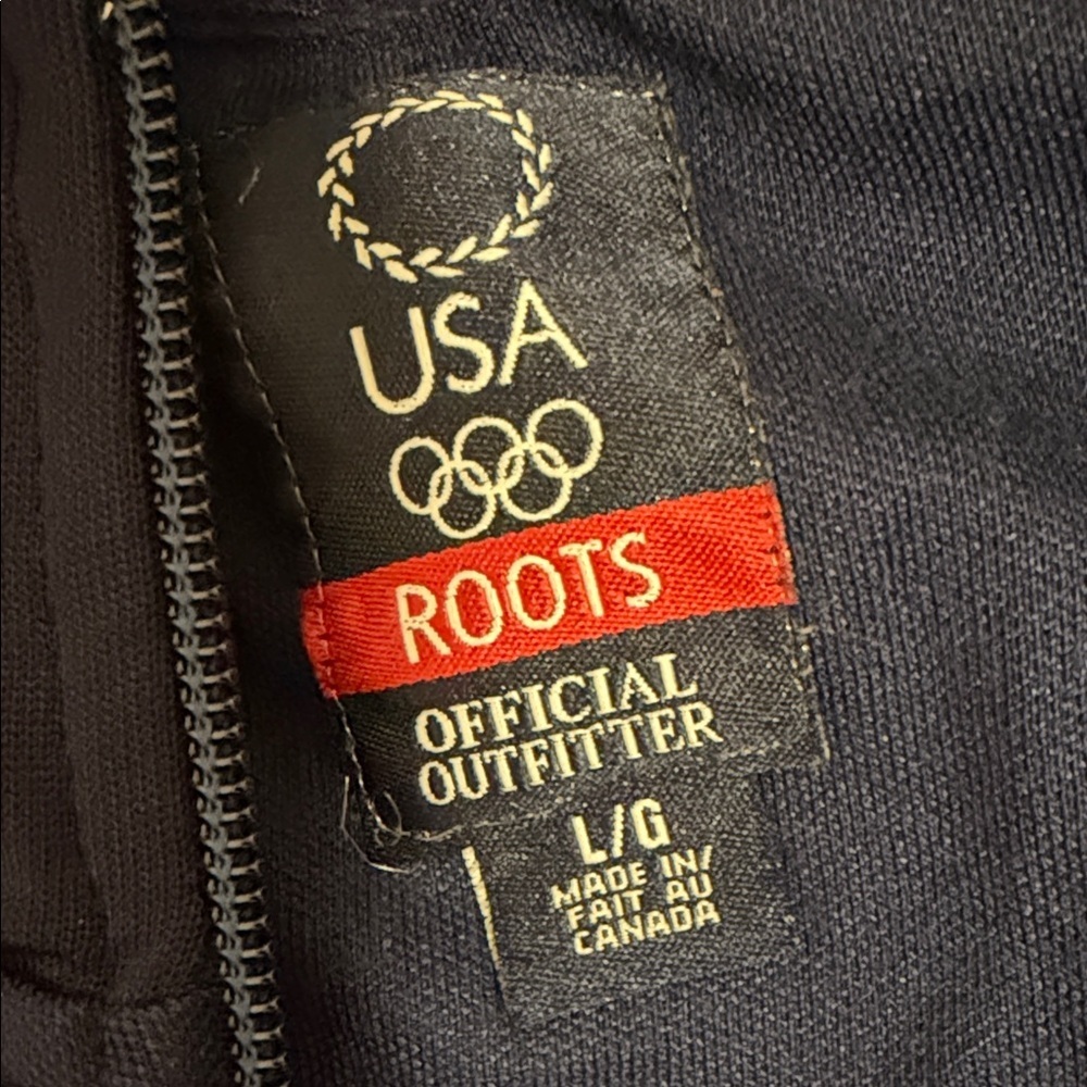Vintage Roots USA 2004 Olympics Full Zip Warmup Track Jacket Men’s Sz. L - Picture 2 of 9